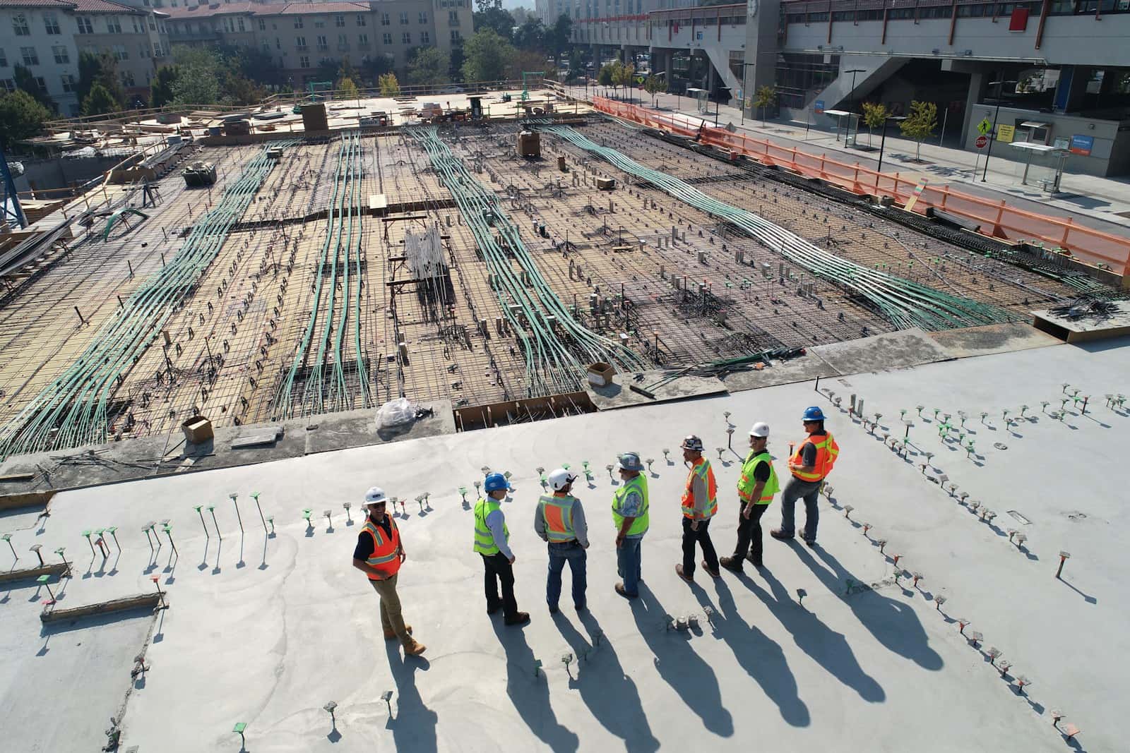 Construction project management on a job site